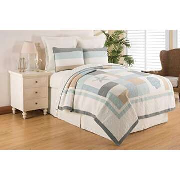 C&F Driftwood Shores 3 Piece Bed Quilt Set for All Ages
