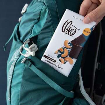 Theo Chocolate Salted Cashew Dark Chocolate Bar Pack