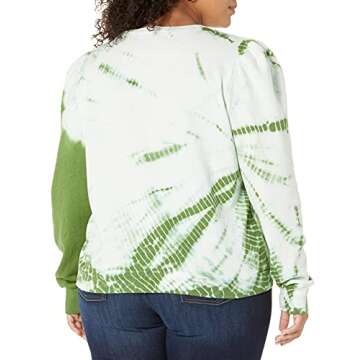 The Drop Women's Jean Puff-Sleeve Fleece Sweatshirt