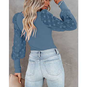 miduo Women's Knit Tops - Stylish & Comfortable Ribbed Blouses