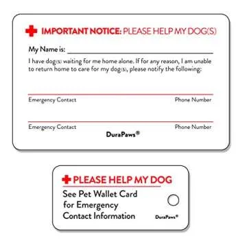 DuraPaws Emergency Alert Card for Pet Safety and Care