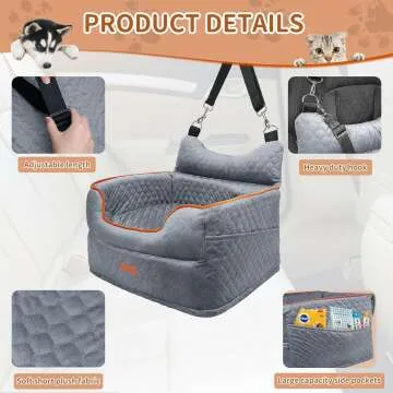 Dog Car Seat - Safe & Comfortable for Small Pets