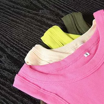 GEMBERA Women’s Sleeveless Racerback High Neck Tank Top