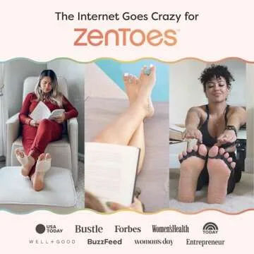 ZenToes Achilles Tendon Support Sleeve, Padded Compression Sleeve for Achilles Tendonitis Relief, Padded Socks for Bursitis Relief & Heel Pain, Washable & Great for Breaking In New Shoes, 1 Pair