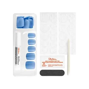 Sally Hansen Salon Effects® Perfect Manicure, Sugar Fix, Press On Nails, Square Shaped, Non-Damaging Adhesive Tabs, File, and Alcohol Pad Included