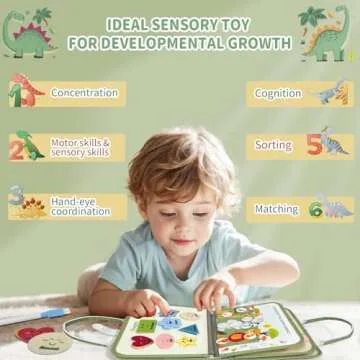 Aurasys 9-in-1 Educational Busy Board for Toddlers