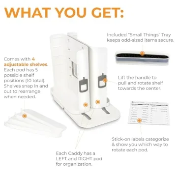 Cabinet Caddy SNAP! Spice Rack Organizer - Space Saving Solution