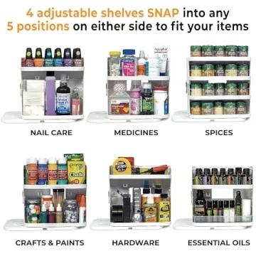 Cabinet Caddy SNAP! Spice Rack Organizer - Space Saving Solution