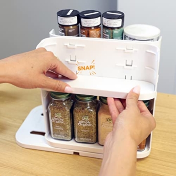 Cabinet Caddy SNAP! Spice Rack Organizer - Space Saving Solution