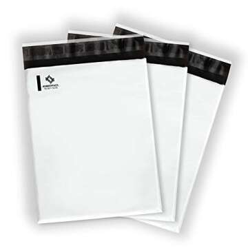 KKBESTPACK 10x13 Poly Mailers Self Sealing Shipping Envelopes CPB68 Waterproof Postal Bags (White,10...
