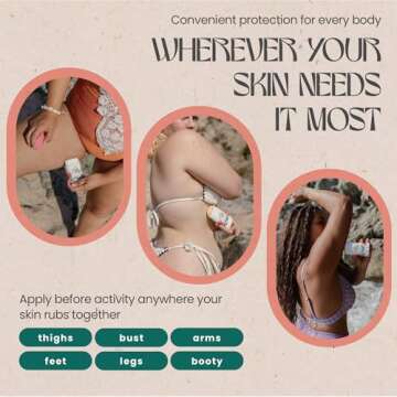 Zone Naturals 2 Pack Chub Rub Stick - All Natural Anti Chafing Stick - Friction Defense Stick - Anti Chafe Stick Reduces Rubbing and Irritation - 1.5 Ounce