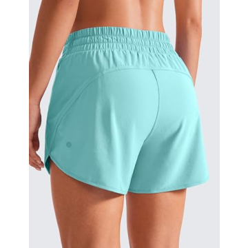 CRZ YOGA Women's Mid Waisted Running Shorts - 5'' Quick Dry
