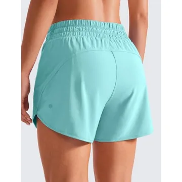 CRZ YOGA Women's Mid Waisted Running Shorts - 5'' Quick Dry