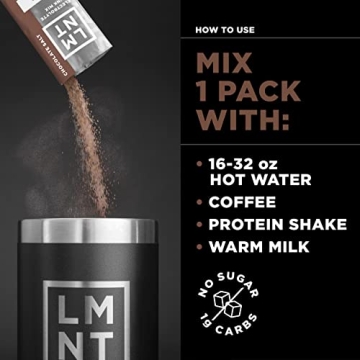 LMNT Sugar-Free Chocolate Mixer | Healthy Hot Cocoa Drink