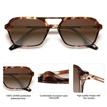 SOJOS Vintage Polarized Aviator Sunglasses for Stylish Sun Protection