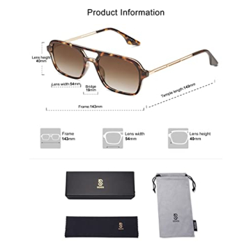 SOJOS Vintage Polarized Aviator Sunglasses for Stylish Sun Protection