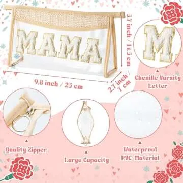 Belanttega Mother's Day Cosmetic Bag - Stylish Waterproof Makeup Travel Bag