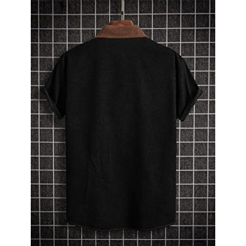 Milumia Men’s Casual Button Up Shirt - Trendy Color Block Style