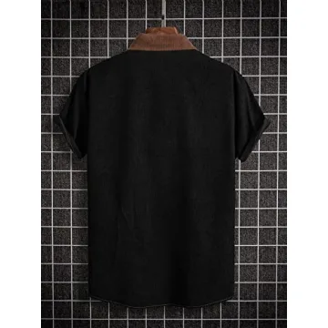 Milumia Men’s Casual Button Up Shirt - Trendy Color Block Style