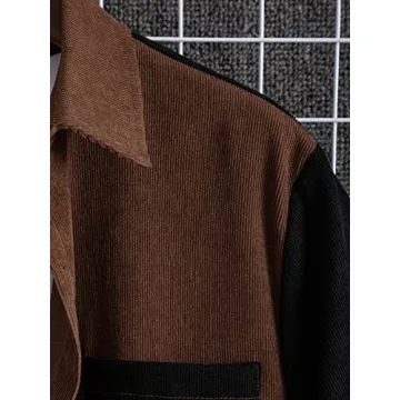 Milumia Men’s Casual Button Up Shirt - Trendy Color Block Style