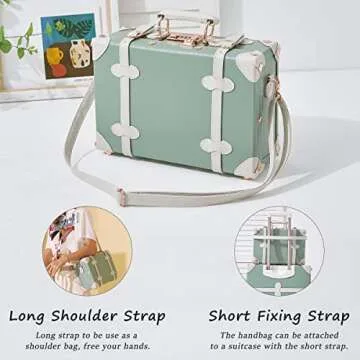 Vintage Luggage Set - Unitravel Handmade Faux Leather