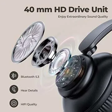 V8 Wireless Bluetooth Headphones 80H Playtime Deep Bass