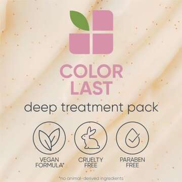 BIOLAGE ColorLast Deep Treatment Pack - Mutli-Use Hair Mask That Helps Maintain Hair Color, Vegan & Paraben-Free, 3.4 Fl Oz
