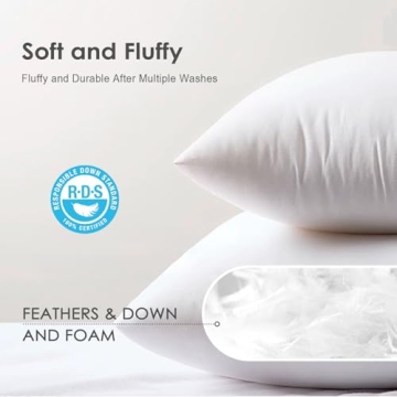 TOPGREEN Feather Throw Pillow Inserts - Comfort & Style