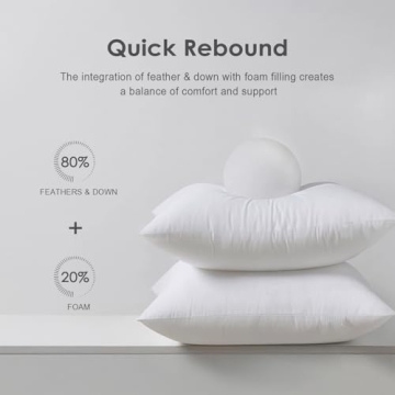 TOPGREEN Feather Throw Pillow Inserts - Comfort & Style