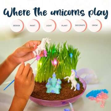 BRYTE Light Up Unicorn Terrarium Kit for Kids Girls