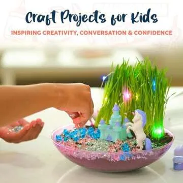 BRYTE Light Up Unicorn Terrarium Kit for Kids Girls