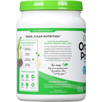 Organic Vegan Protein Powder - 21g Plant Protein, No Sugar Added