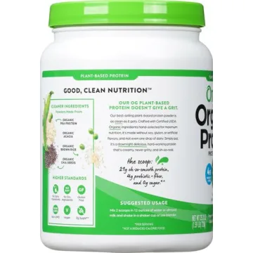 Organic Vegan Protein Powder - 21g Plant Protein, No Sugar Added