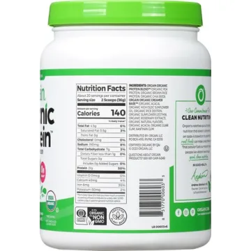 Organic Vegan Protein Powder - 21g Plant Protein, No Sugar Added