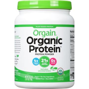 Organic Vegan Protein Powder - 21g Plant Protein, No Sugar Added