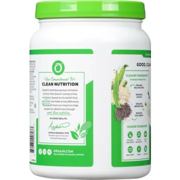 Organic Vegan Protein Powder - 21g Plant Protein, No Sugar Added