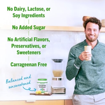 Organic Vegan Protein Powder - 21g Plant Protein, No Sugar Added