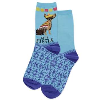 Hot Sox Women's Fun Dog Lovers Crew Socks-1 Pair Pack-Cool & Cute Wordplay Novelty Fashion Gifts, Le...