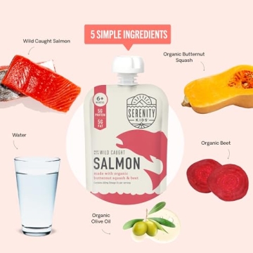 Serenity Kids Baby Food Pouches - Wild Caught Salmon Puree