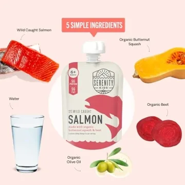 Serenity Kids Baby Food Pouches - Wild Caught Salmon Puree