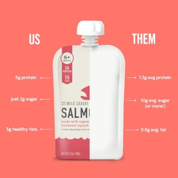 Serenity Kids Baby Food Pouches - Wild Caught Salmon Puree