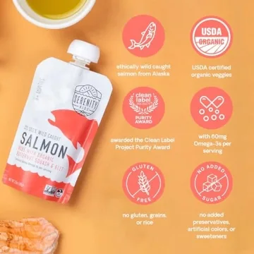 Serenity Kids Baby Food Pouches - Wild Caught Salmon Puree