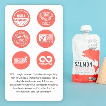 Serenity Kids Baby Food Pouches - Wild Caught Salmon Puree