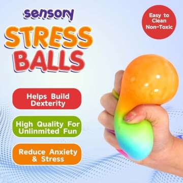22 Pack Fruit Sensory Stress Balls for Anxiety Relief