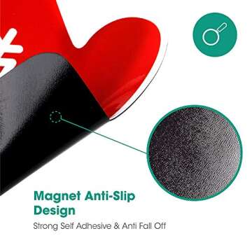 D-FantiX Snowman Christmas Refrigerator Magnets Set of 16, Cute Funny Fridge Magnet Refrigerator Stickers Holiday Christmas Decorations for Fridge, Metal Door, Garage, Office Cabinets (Large)