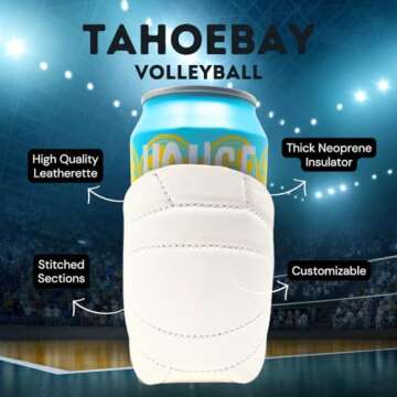 TahoeBay Volleyball Can Coolers (12-Pack) Party Decorations Sports Themed Team Accessories Favors Co...