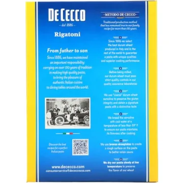 De Cecco Pasta Rigatoni No. 24 16 oz Authentic Italian Goodness