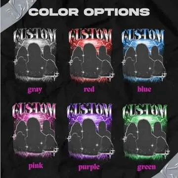 Generic Personalized Bootleg Rap Shirts for Girlfriend & Boyfriend, Custom Tee with Vintage Face Photo, Gift Idea for Birthday and Valentines Day Black, Small-XX-Large