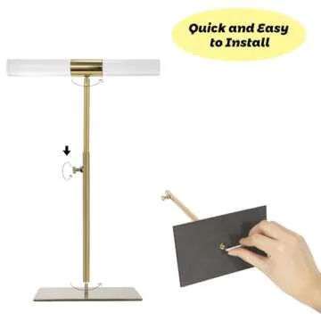 MCKECHSION Display Stand Set of 2 Acrylic Jewelry Towers Stands - Stainless Steel Long Necklaces Stands Adjustable Height Jewelry Organizer for Home Store Boutique