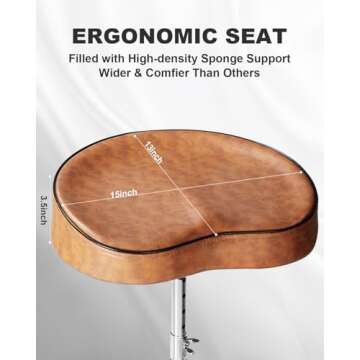 RVONE Pro Comfort Drum Throne for Drummers | Ergonomic & Durable